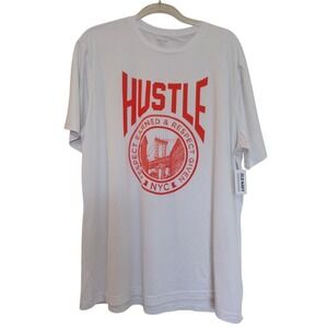 Old Navy T Shirt Man's XL White Orange Cloud motion Versatile Sweat‎ Wicking